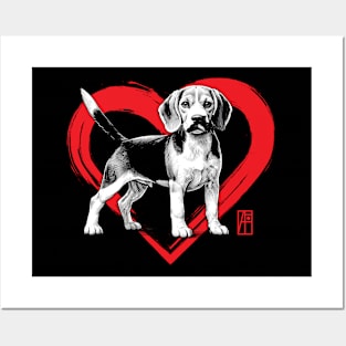 I Love My Beagle - I Love my dog - Cheerful dog Posters and Art